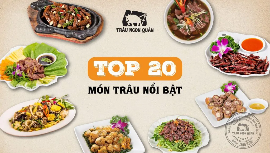 Top 20 Món Ăn Nổi Bật Nhất Được Làm Từ Thịt Trâu